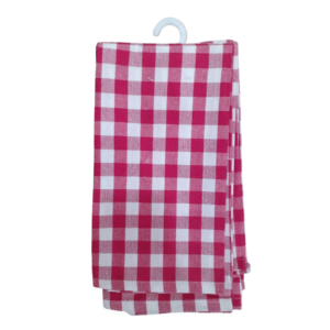 Classic Gingham Check Kitchen Towel – Red & White