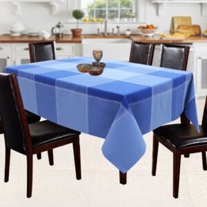 Classic Blue Checkered Tablecloth for Everyday Elegance