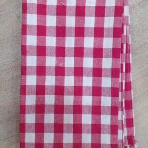 Classic Gingham Check Kitchen Towel – Red & White