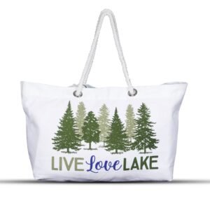 Live Love Lake Rope Handle Tote Bag – Adventure Ready Edition