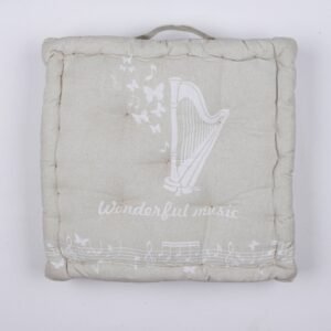 Musical Harp-Themed Padded Seat Cushion – “Wonderful Music” Design